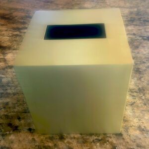 CB2 Gold Bath Accessory Tissue Box